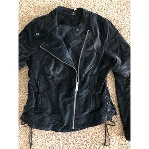 Free People Black Suede Jacket